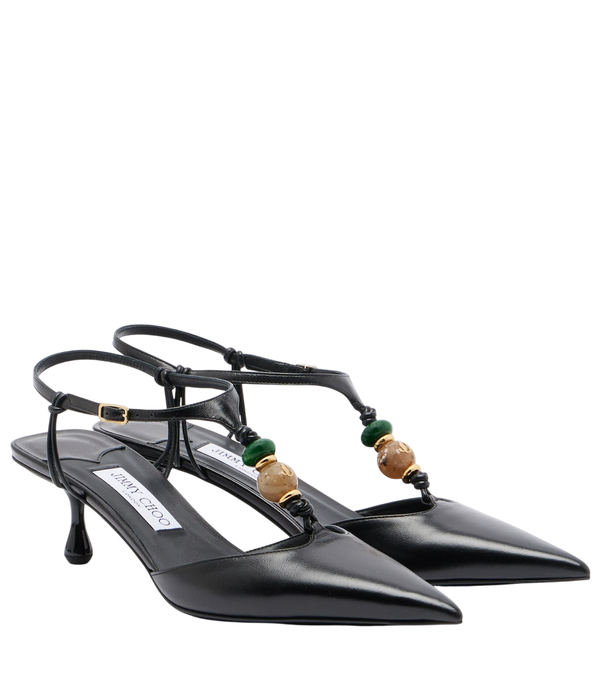 Jimmy Choo Décolleté Lauri in pelle decorate con cinturino posteriore