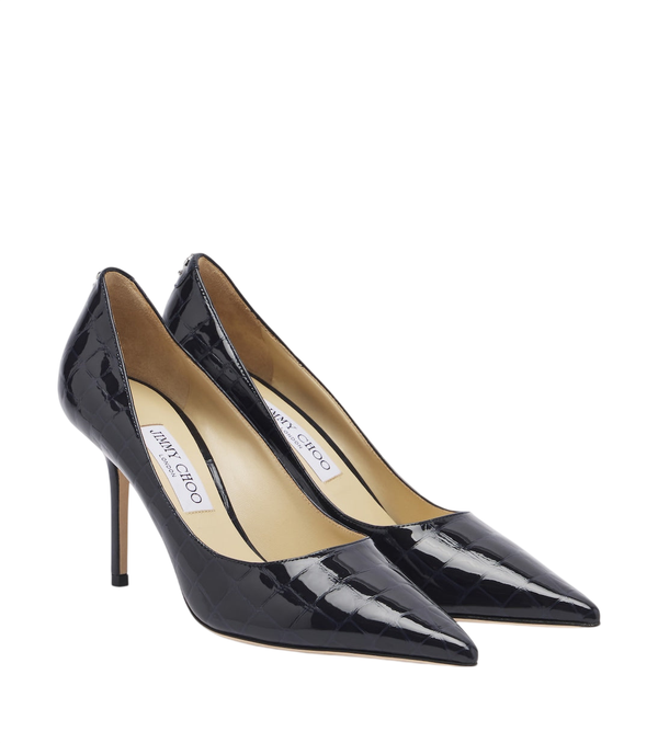 Zapatos de salón Jimmy Choo Love de piel charol con efecto cocodrilo