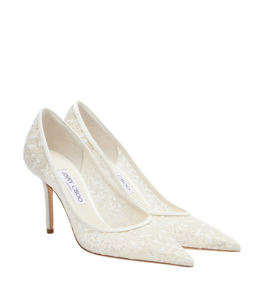 Jimmy Choo Décolleté in tulle ricamate Love