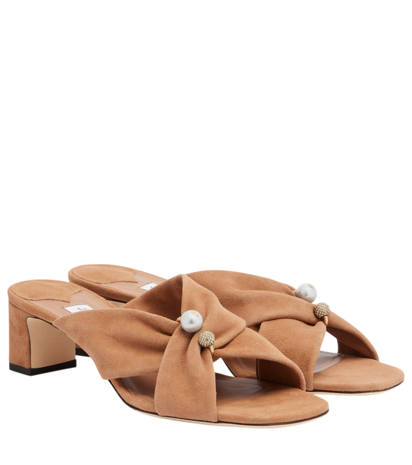 Jimmy Choo Rafi embellished suede mules