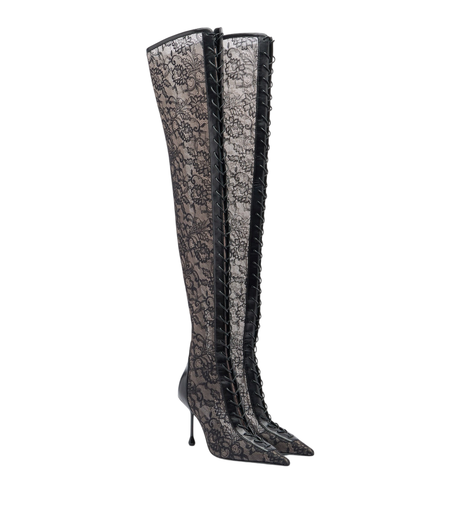 Jimmy Choo Scarlett lace over-the-knee boots