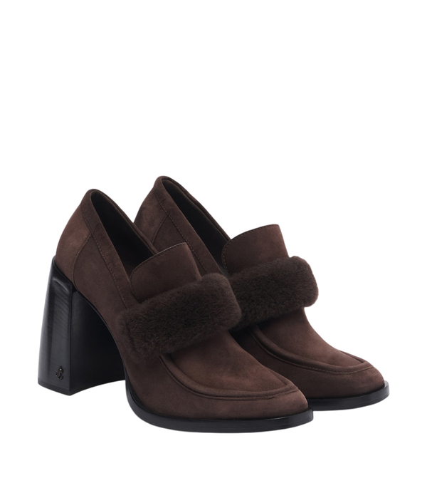 Mocasines de ante con ribete de piel de oveja Tylor de Jimmy Choo