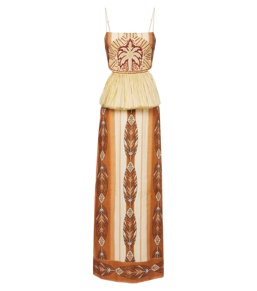 Johanna Ortiz Andean Mythology printed linen maxi dress