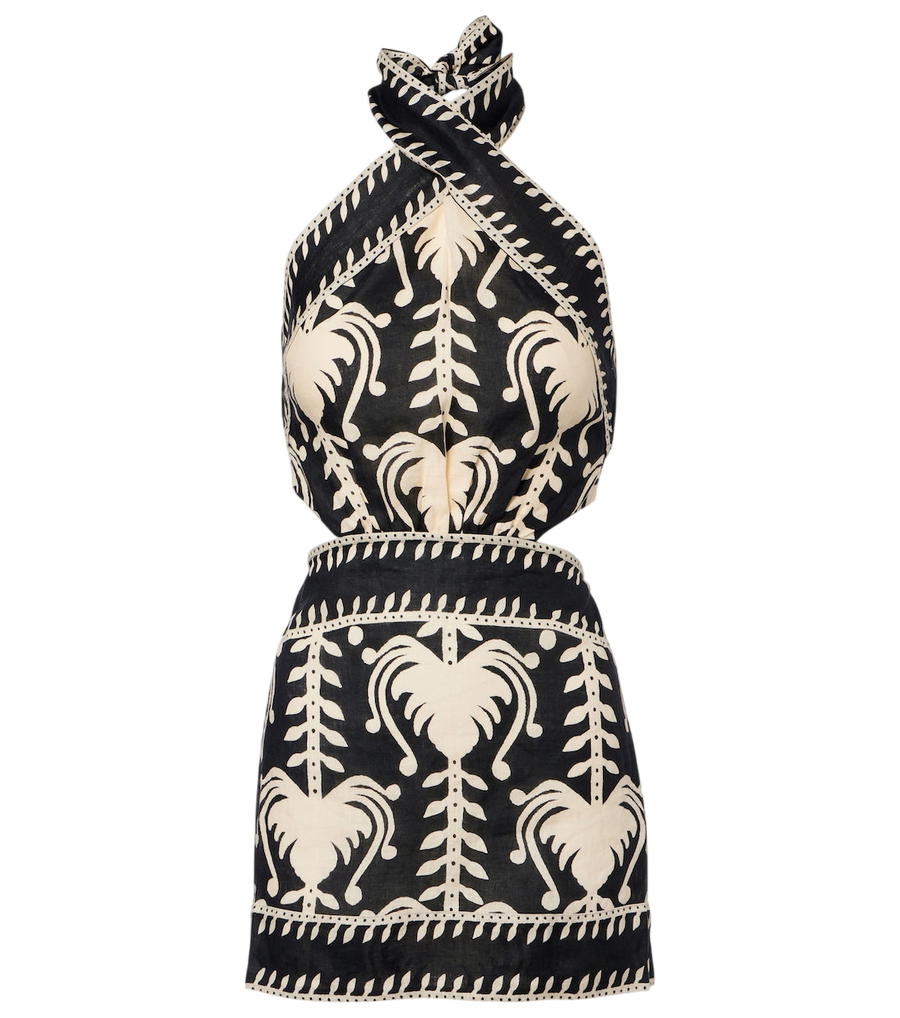 Mini-robe imprimée ajourée Johanna Ortiz