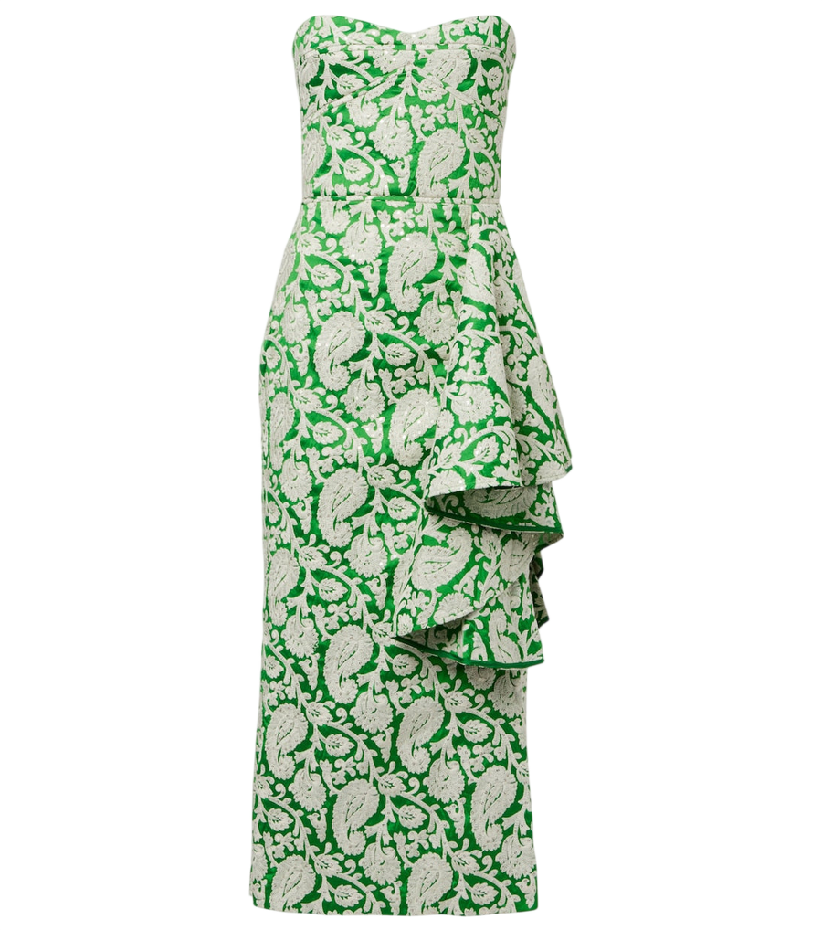 Johanna Ortiz Draped paisley midi dress