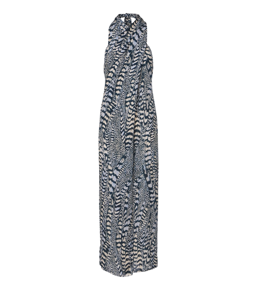 Top halter de georgette de seda Enigma de Johanna Ortiz