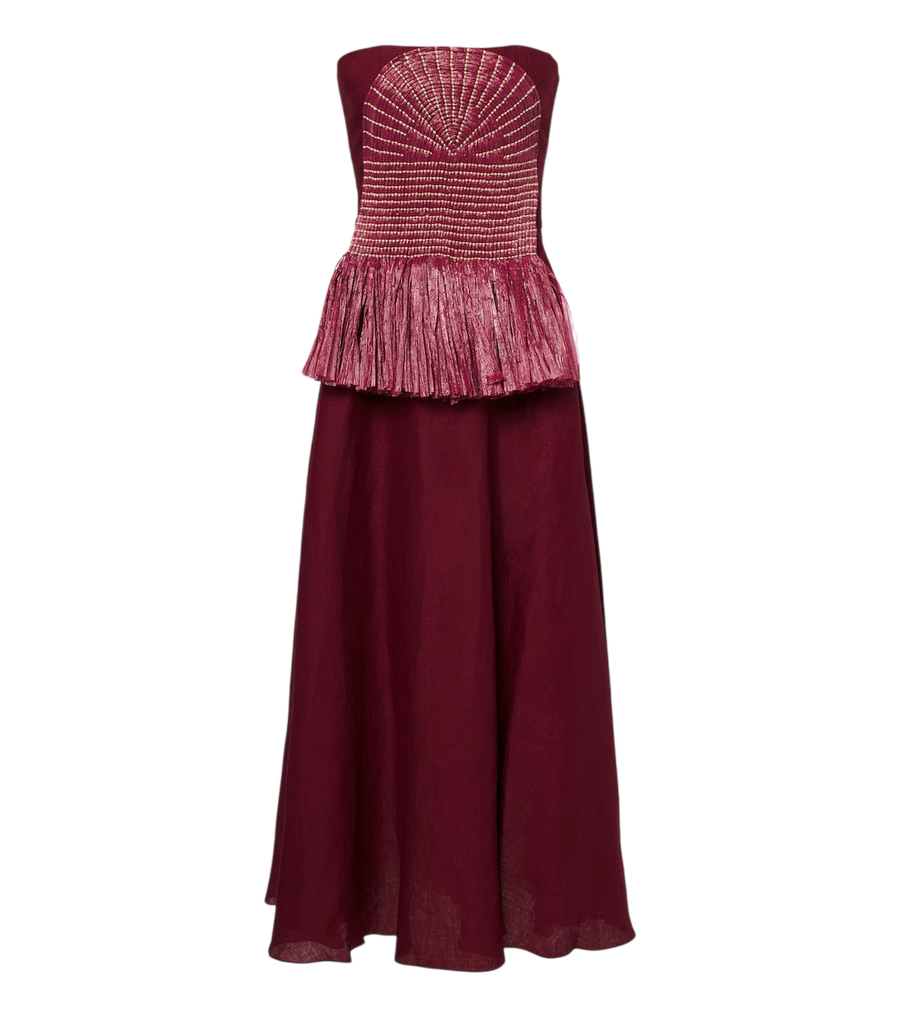 Johanna Ortiz Exploring Textures linen maxi dress