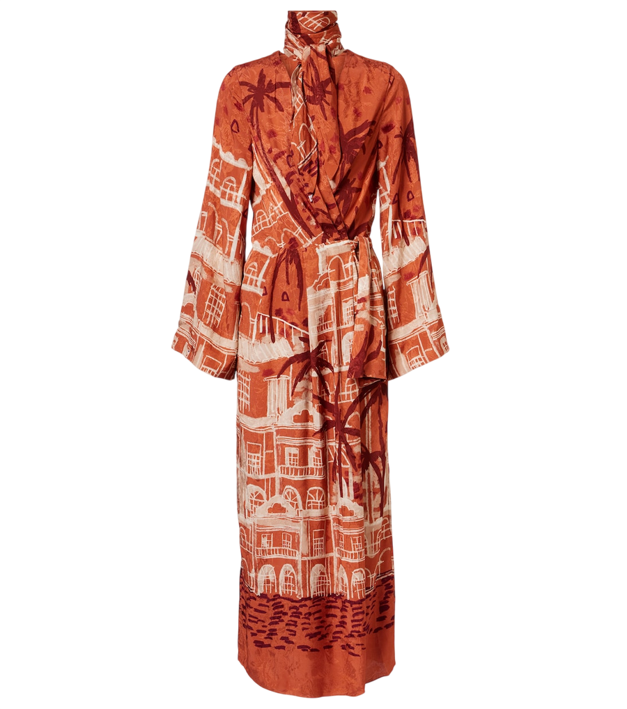 Johanna Ortiz Jacquard midi dress