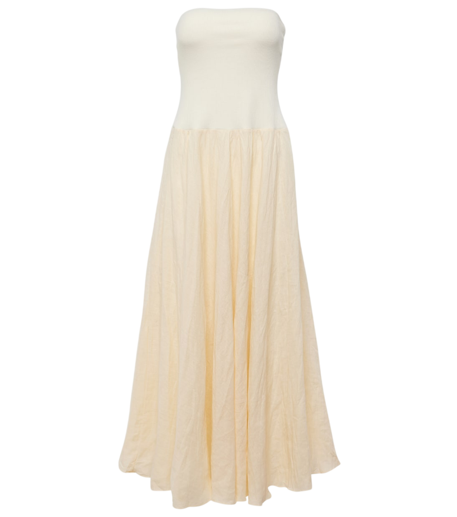 Johanna Ortiz Linen-blend maxi dress