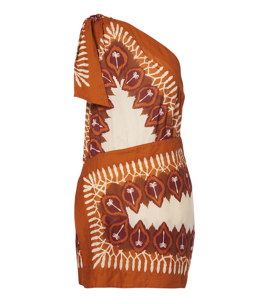 Minivestido de algodón estampado Johanna Ortiz