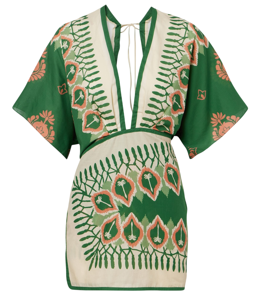 Johanna Ortiz Printed cotton minidress