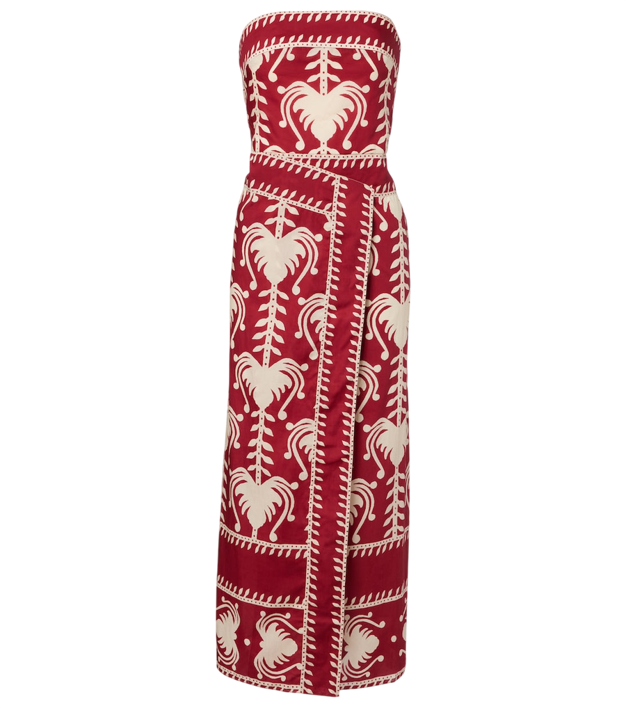 Johanna Ortiz Printed cotton wrap dress