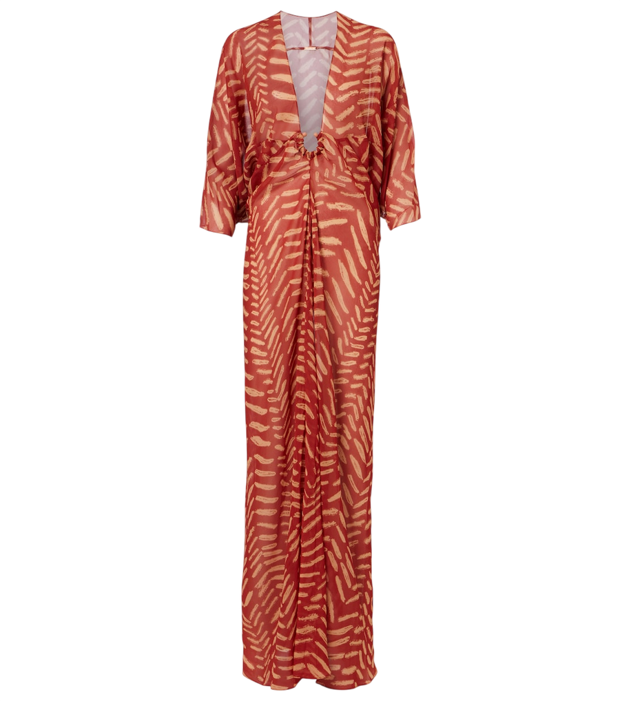 Johanna Ortiz Printed georgette maxi dress