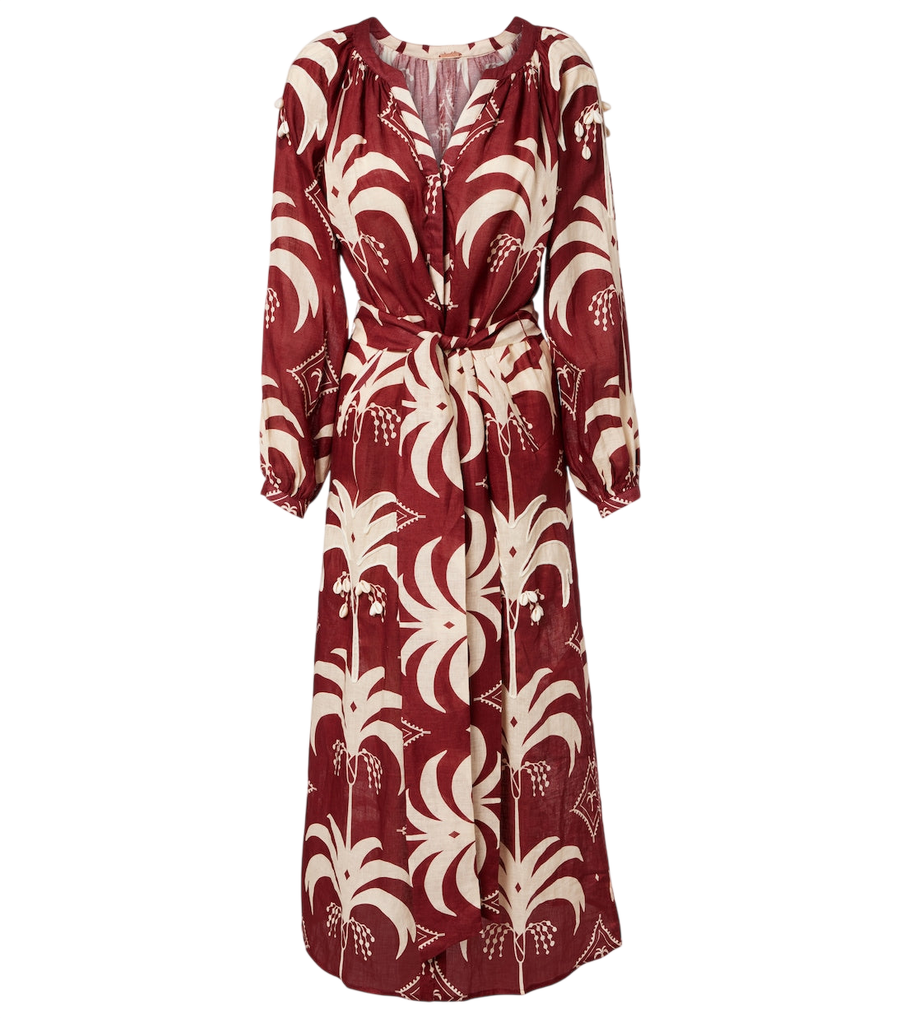 Johanna Ortiz Printed linen maxi dress