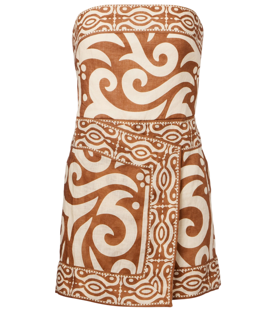 Johanna Ortiz Printed linen minidress