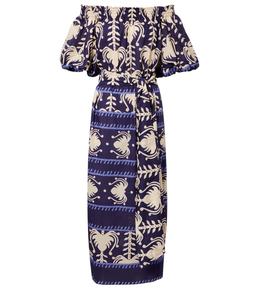 Robe midi en popeline imprimée Johanna Ortiz
