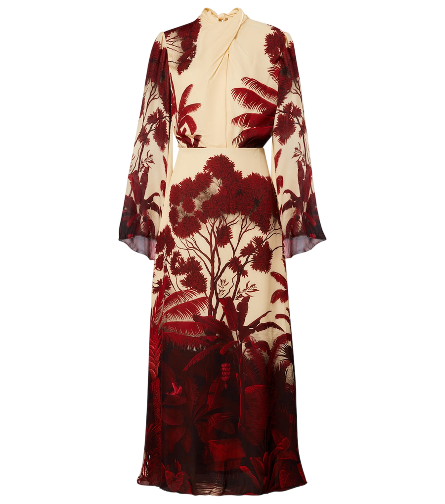 Johanna Ortiz Printed silk maxi dress