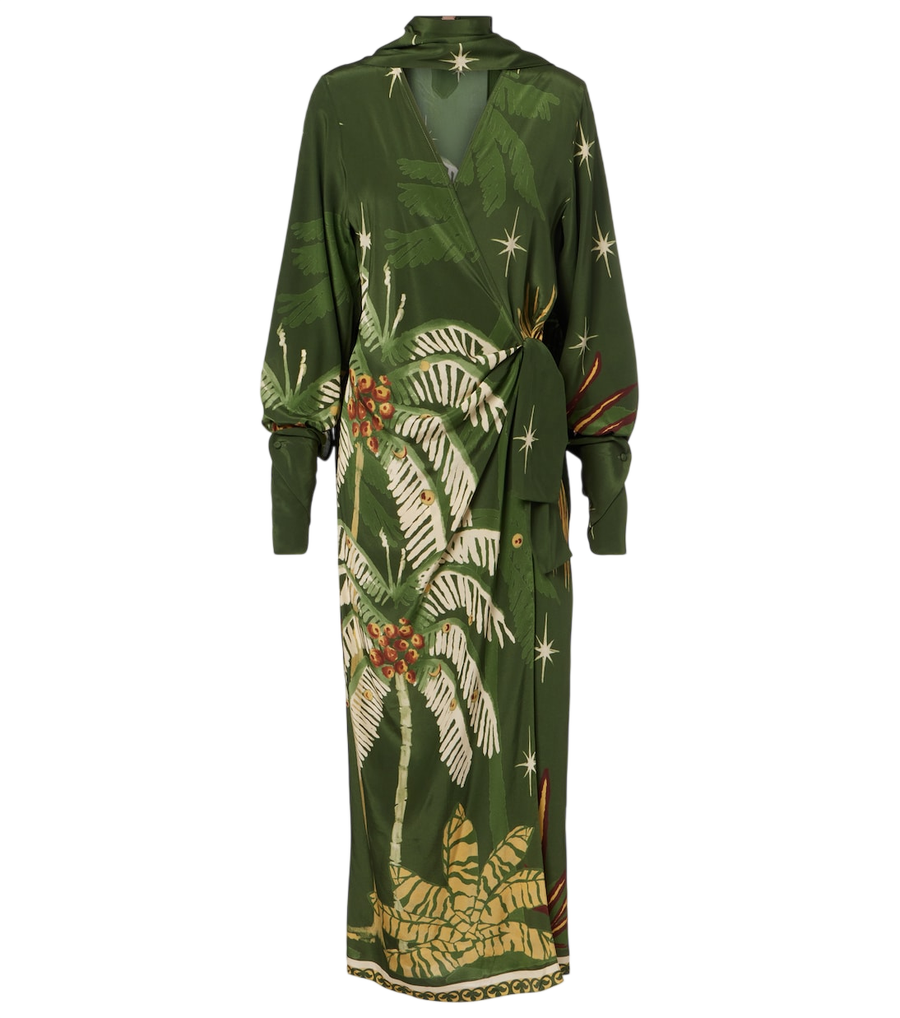 Johanna Ortiz Printed silk midi dress