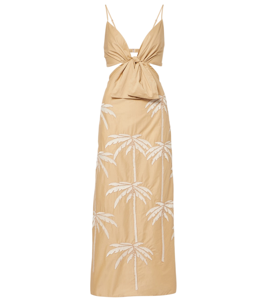 Robe midi ajourée Sea Swirl de Johanna Ortiz avec détail à nouer