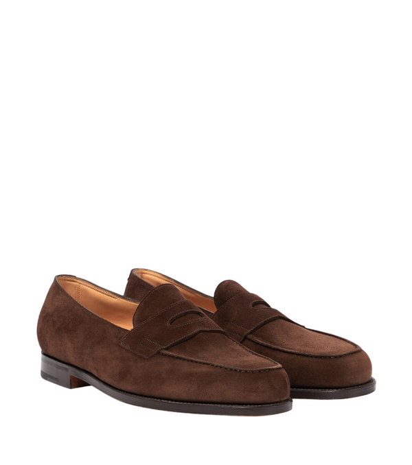 John Lobb Lopez suede penny loafers