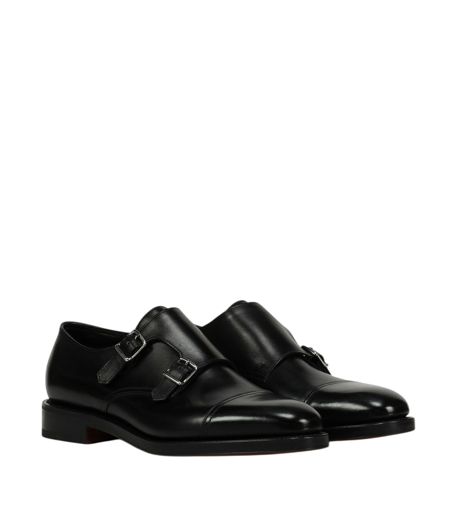 John Lobb William leather monk strap shoes