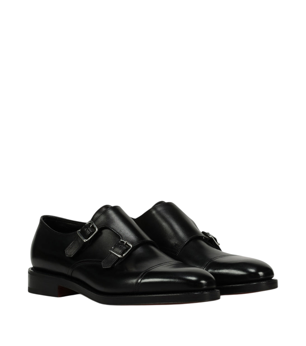 John Lobb William leather monk strap shoes