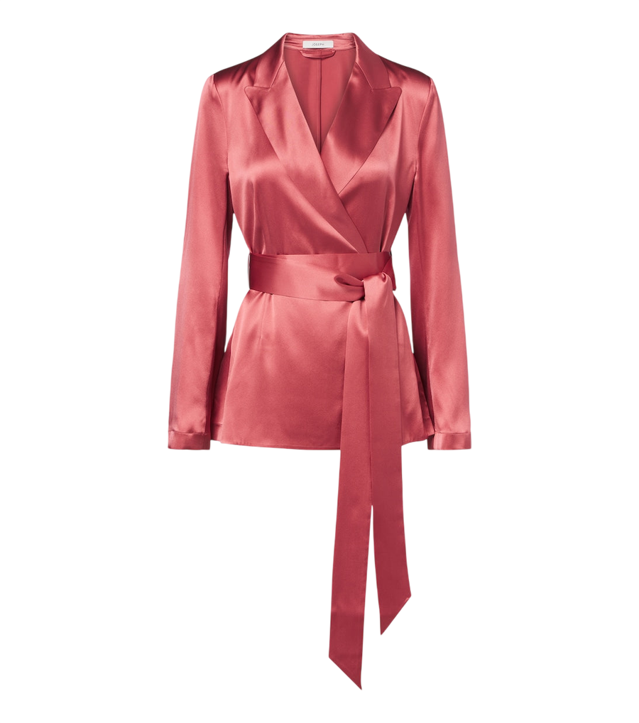 Joseph Archer belted silk satin jacket