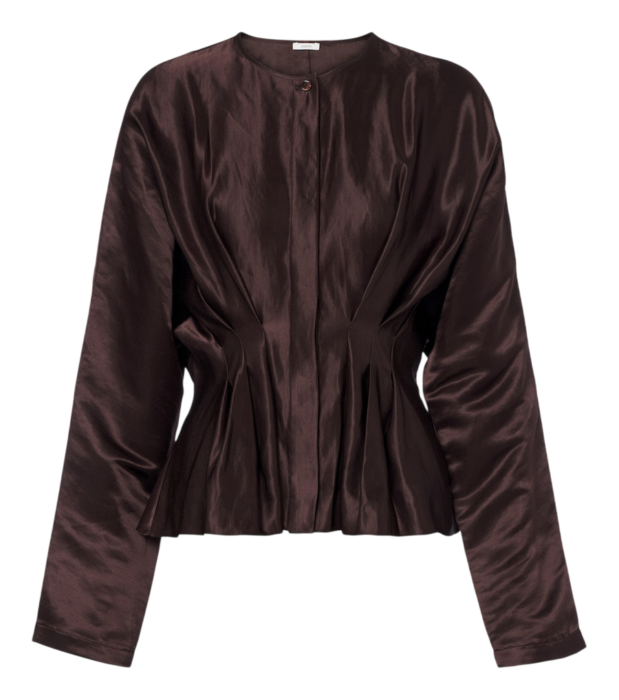 Blusa de lino y seda con pliegues Joseph Erin