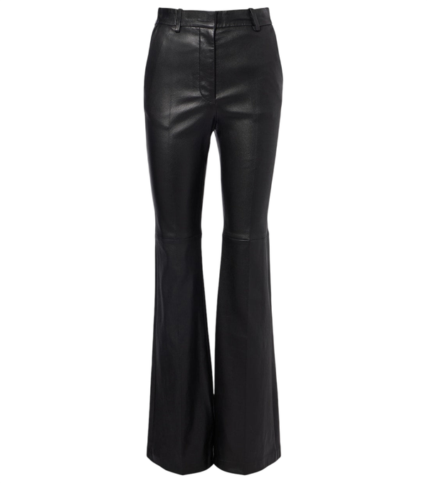 Joseph Tafira mid-rise leather flared pants