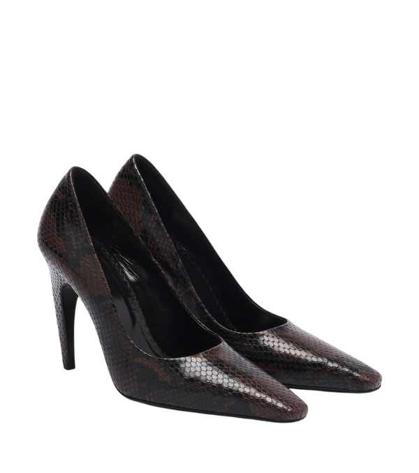 JUDE Fame snake-effect leather pumps