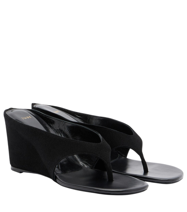 JUDE Yaga leather wedge thong sandals