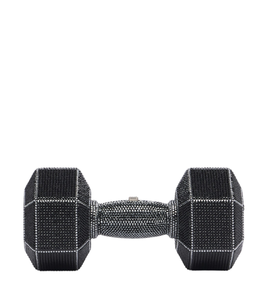 Pochette Judith Leiber Couture Dumbbell ornée de cristaux