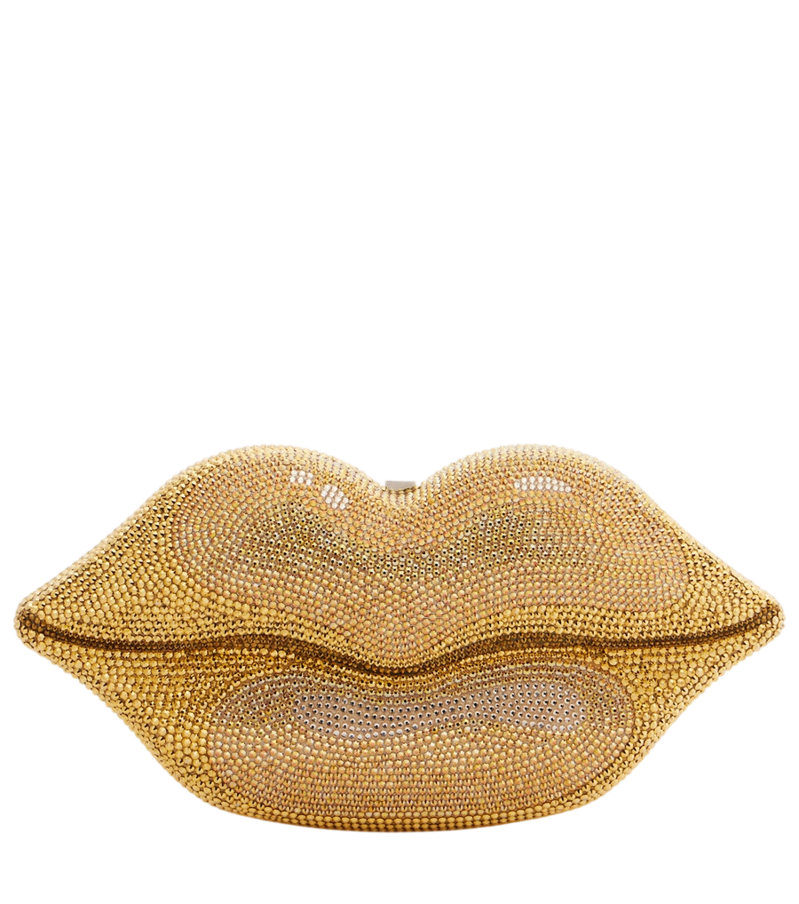 Judith Leiber Couture Lips Small crystal-embellished clutch