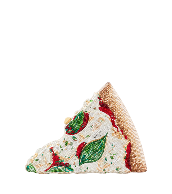 Judith Leiber Couture Pochette decorata Pizza Margherita