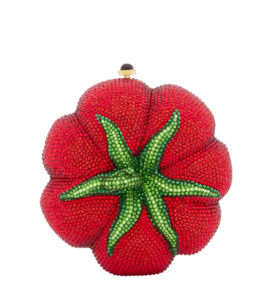 Pochette Judith Leiber Couture Tomato Pomodoro ornée de cristaux