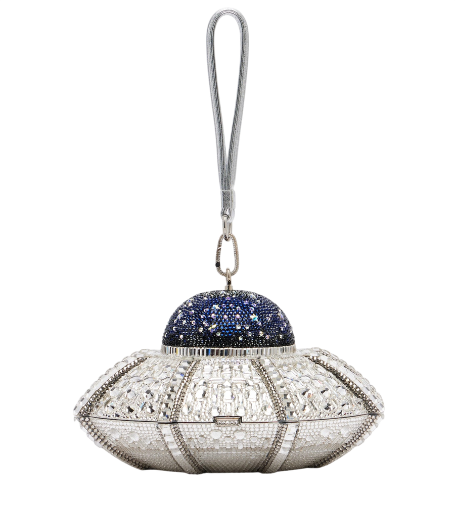 Clutch UFO con cristales de Judith Leiber Couture