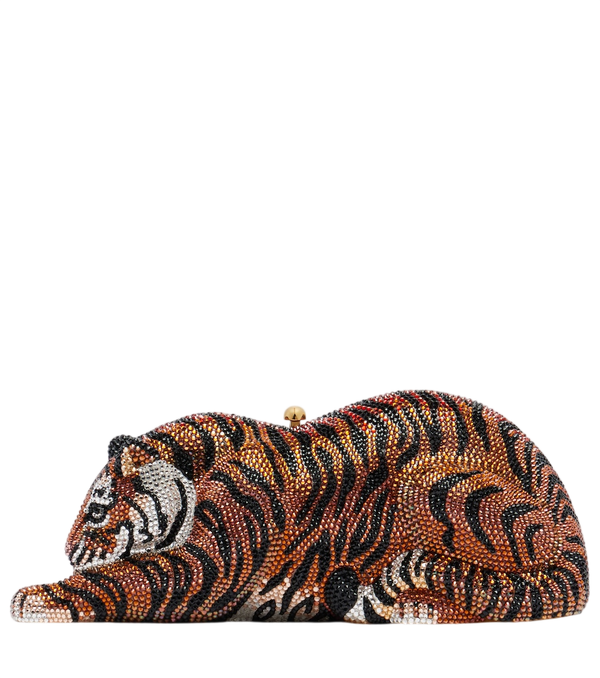 Judith Leiber Couture Wildcat Piccola pochette impreziosita da cristalli