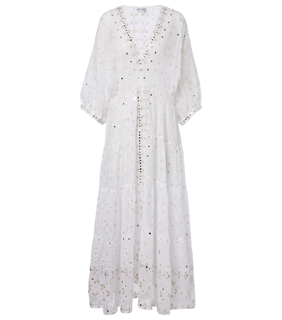 Robe longue en coton ornée Juliet Dunn