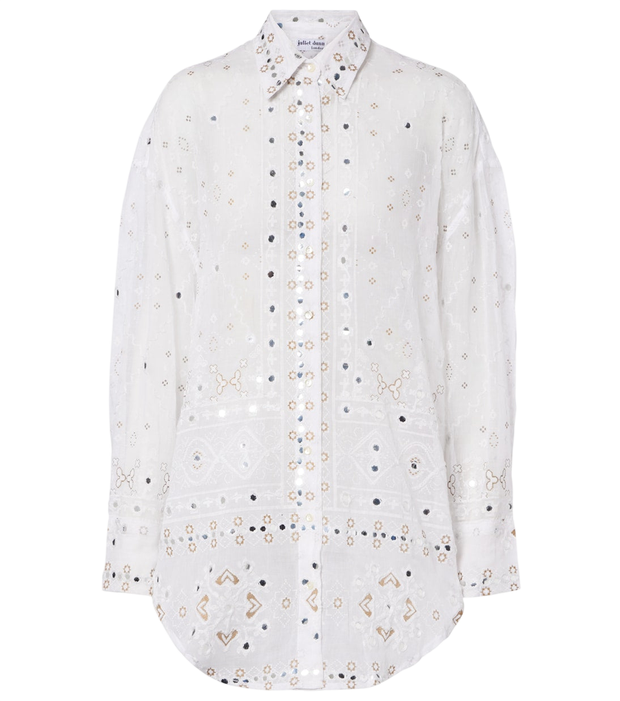 Chemise en coton ornée Juliet Dunn