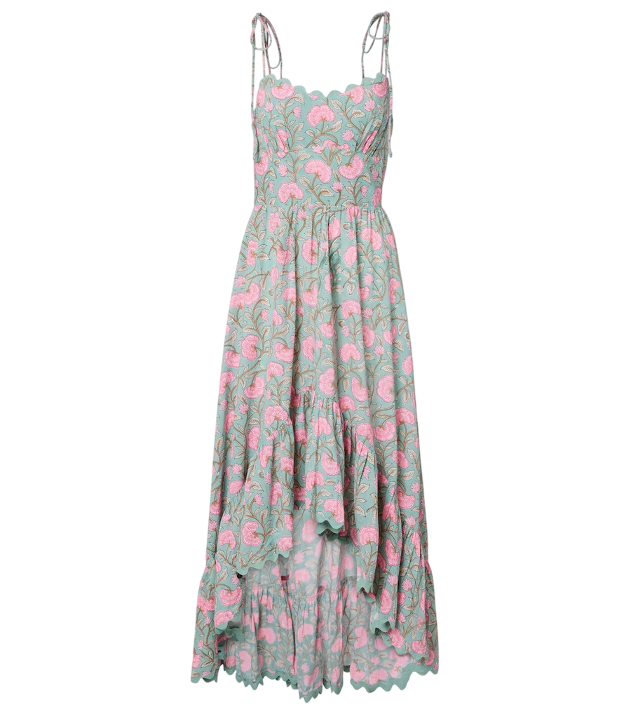 Juliet Dunn Floral cotton midi dress