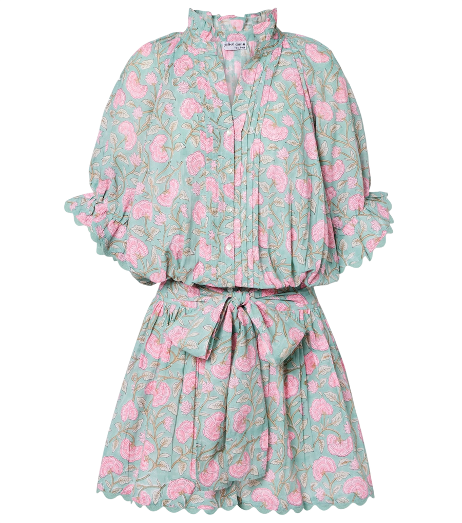 Juliet Dunn Floral cotton minidress
