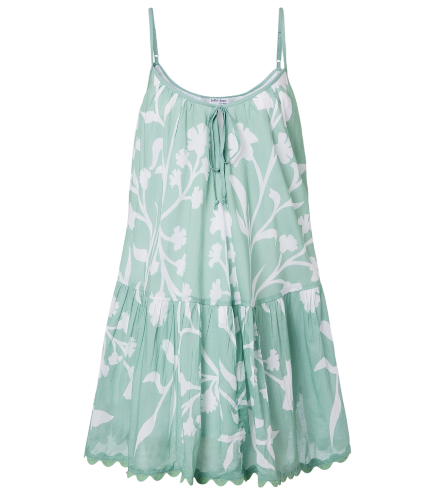 Mini-robe en coton à fleurs et bords festonnés Juliet Dunn