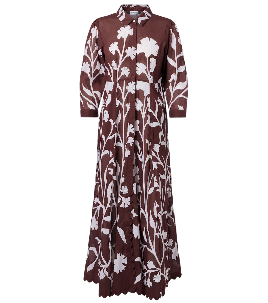 Robe midi en coton imprimé Juliet Dunn