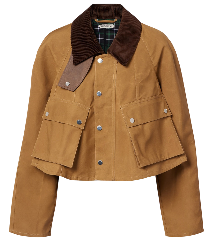 JW Anderson Corduroy-trimmed cropped cotton jacket