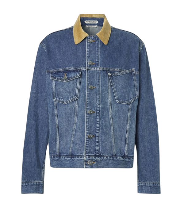 JW Anderson Corduroy-trimmed denim jacket
