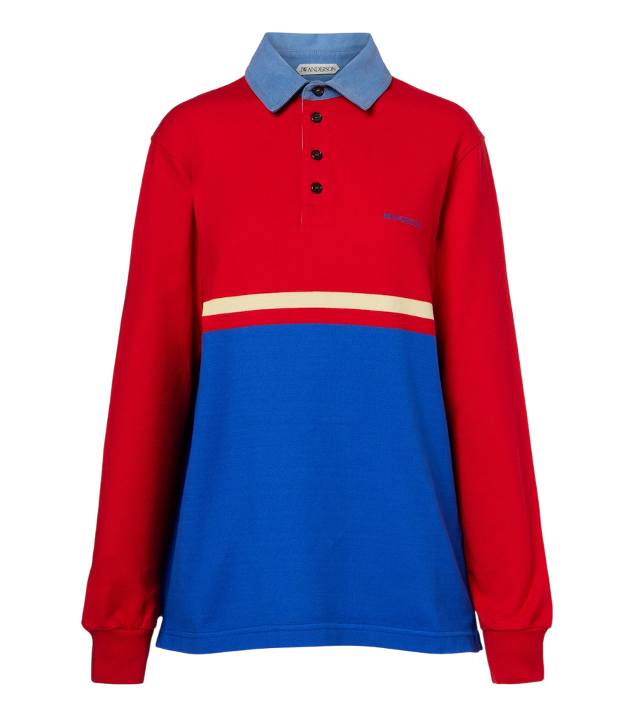 Polo de punto de algodón de JW Anderson