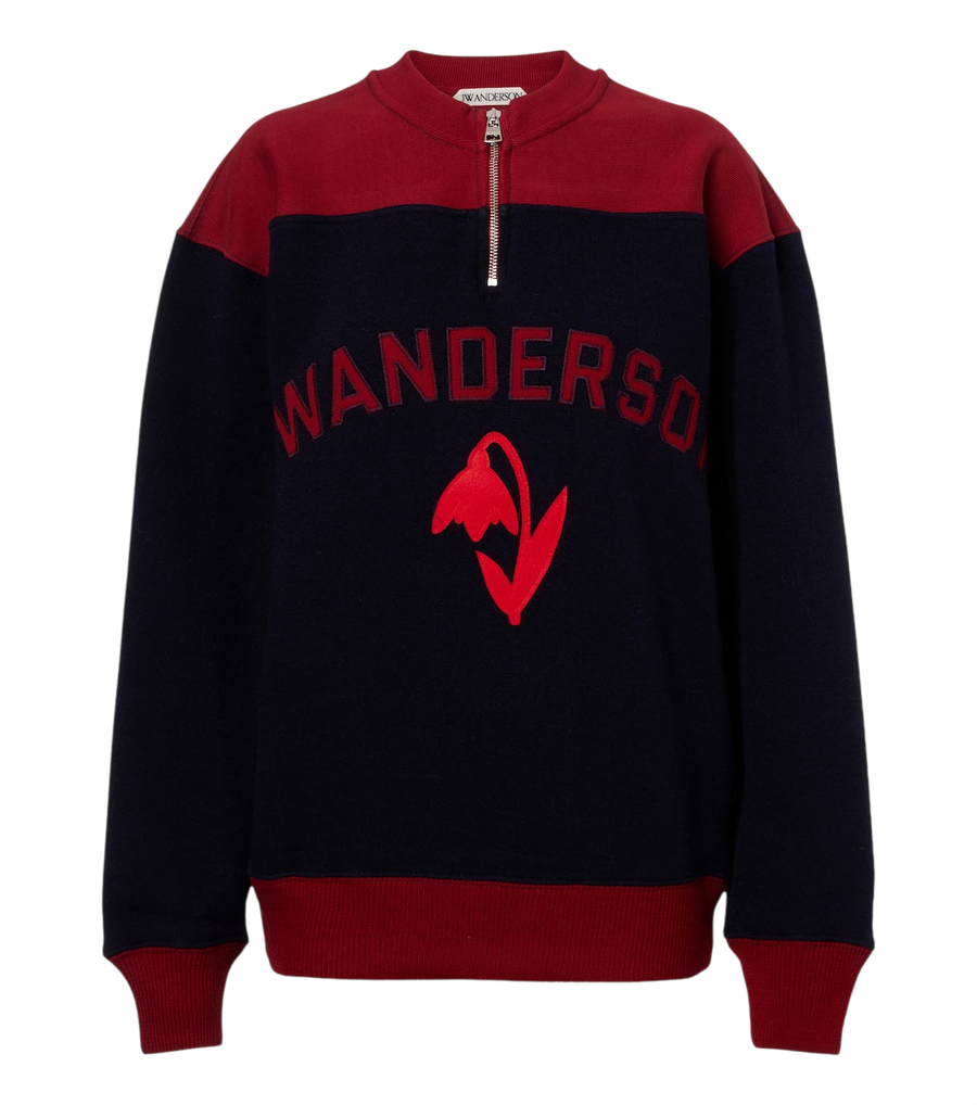 JW Anderson Embroidered wool-blend sweatshirt