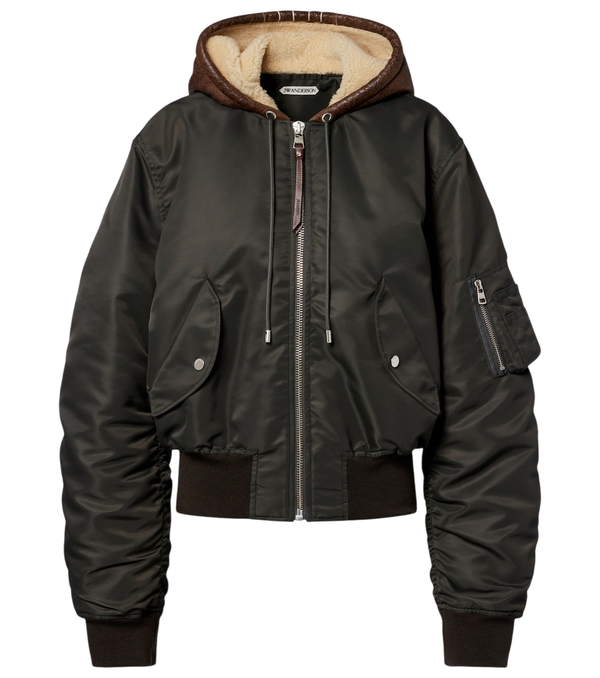 JW Anderson Shearling-trimmed bomber jacket