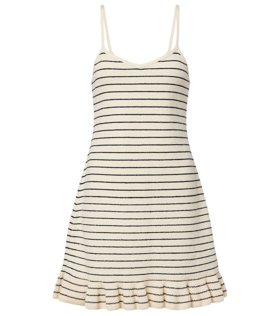 JW Anderson Striped cotton-blend minidress