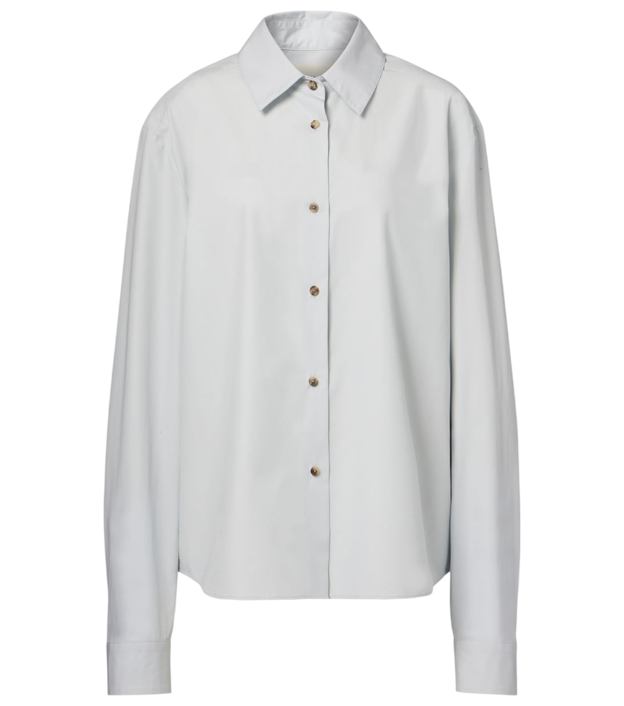 Camisa de popelina de algodón Khaite Agro